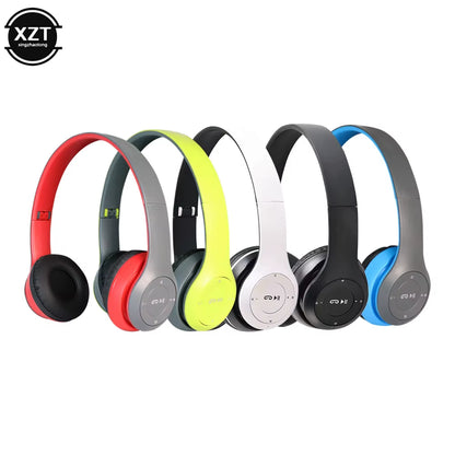 P47 Bluetooth Headset Fone De Ouvido Sem Fio Wireless Headphone over Ear Music Handsfree Earphone with Microphone for Men Women