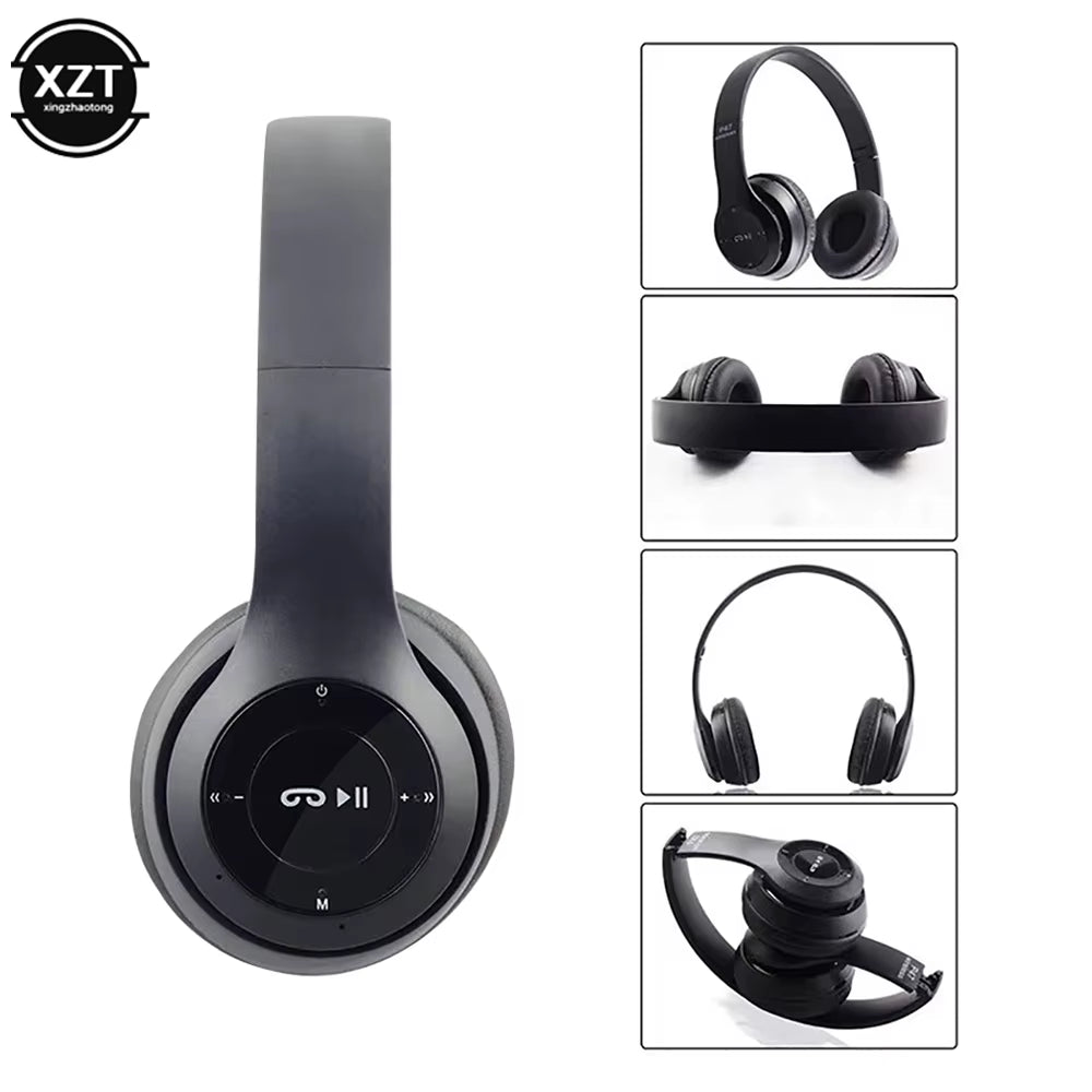 P47 Bluetooth Headset Fone De Ouvido Sem Fio Wireless Headphone over Ear Music Handsfree Earphone with Microphone for Men Women