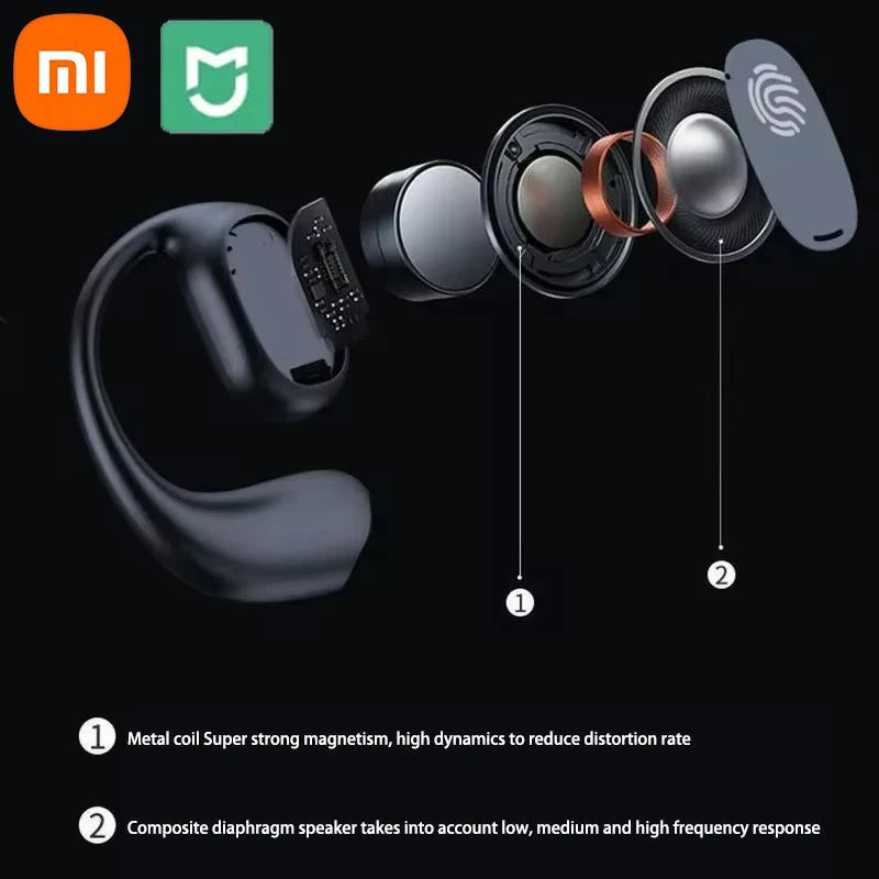 Xiaomi Bone Conduction Earphones Bluetooth5.3 Wireless Sports Earbuds Hifi 9D Stereo Waterproof Touch Control Noise Reduction