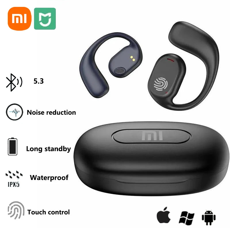 Xiaomi Bone Conduction Earphones Bluetooth5.3 Wireless Sports Earbuds Hifi 9D Stereo Waterproof Touch Control Noise Reduction